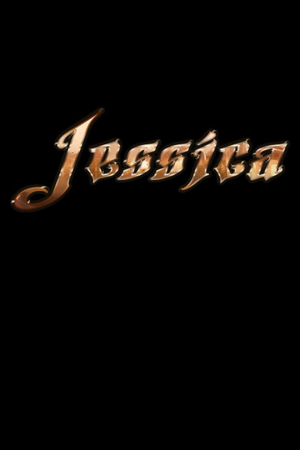 Jessica Personalized Notebook With Your Name on Cover: Checkered, 120 Pages, 6x9, /PERSIA Series/