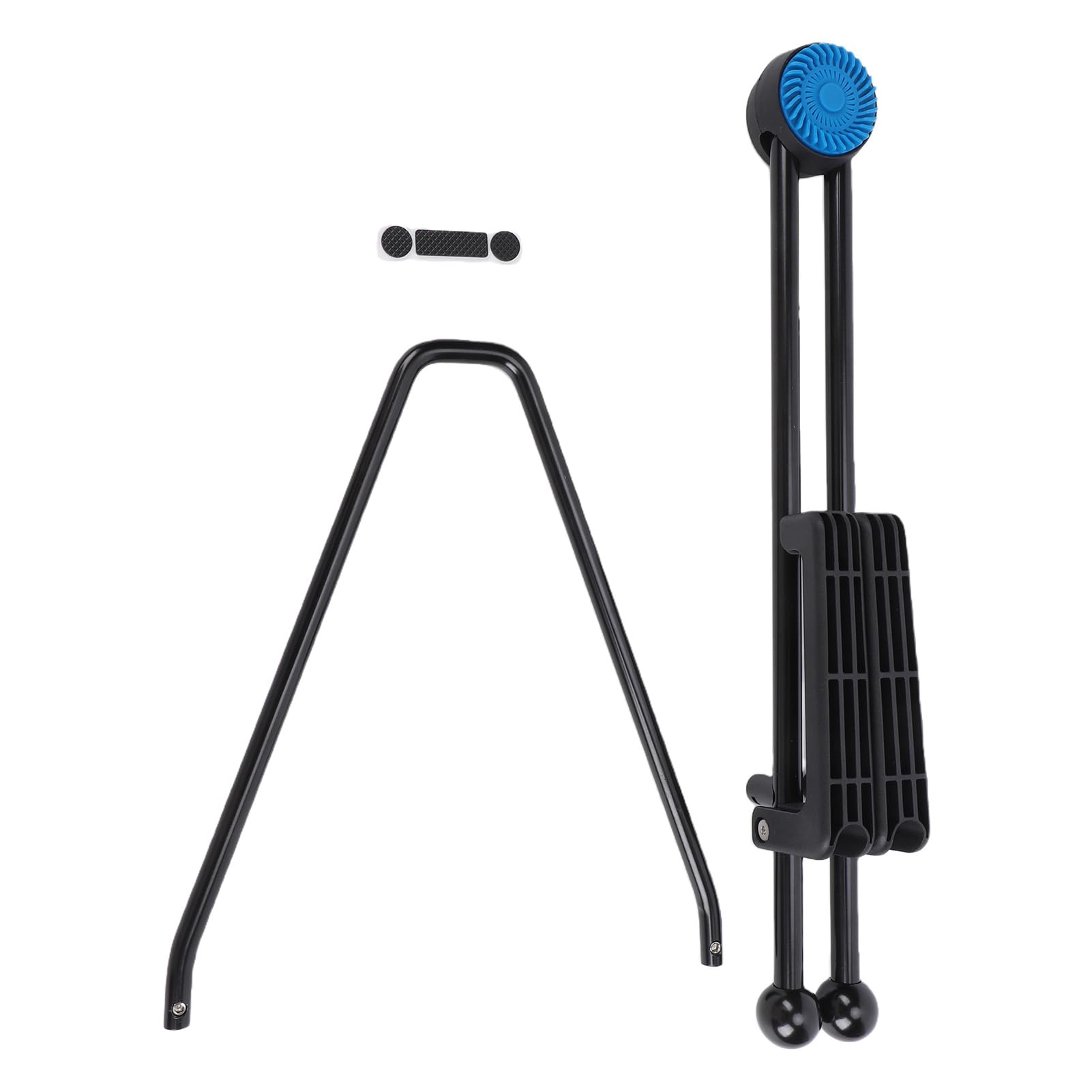 SIXRUN Supporto per Basso per Chitarra Elettrica, Supporto per Chitarra Portatile Pieghevole in Metallo con Cuscinetto in Silicone Antiscivolo, Triangolare, Design Leggero per Prestazioni