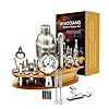 AYAOQINAG Cocktail Mixing Set, 23 stuks Cocktail Shaker Set voor Bartender, 750ml RVS Bar Tool Kit met Houten Display…