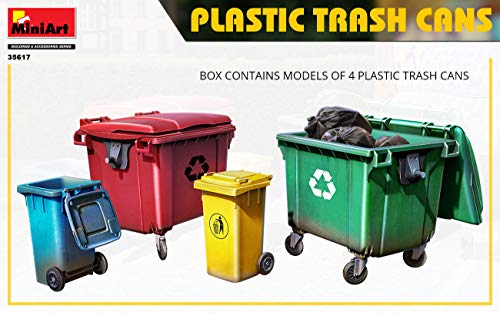 Plastic Trash Cans Décor Modélisme accessoire de mobilier urbain HO