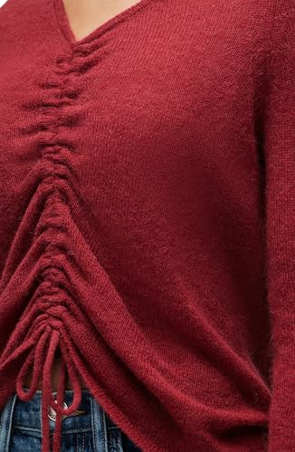 HUDSON Women's Ruched Long Sleeve Sweater4