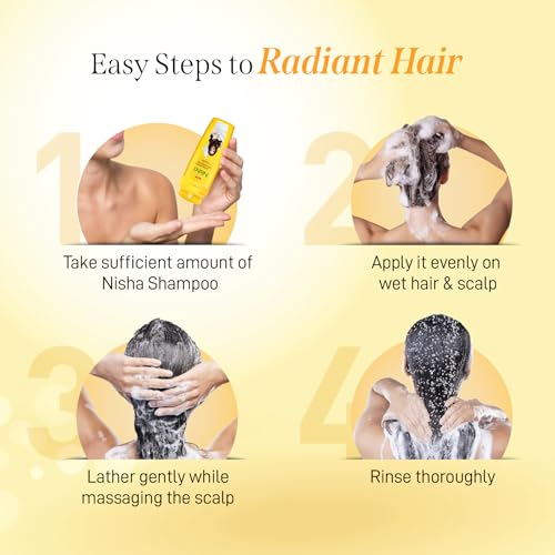 Image of Nisha Egg Protein Hair Shampoo For Strong and Smooth Hair, Adds Shine Boosts Volume, All Hair Types, 180ml, (Pack of 2)