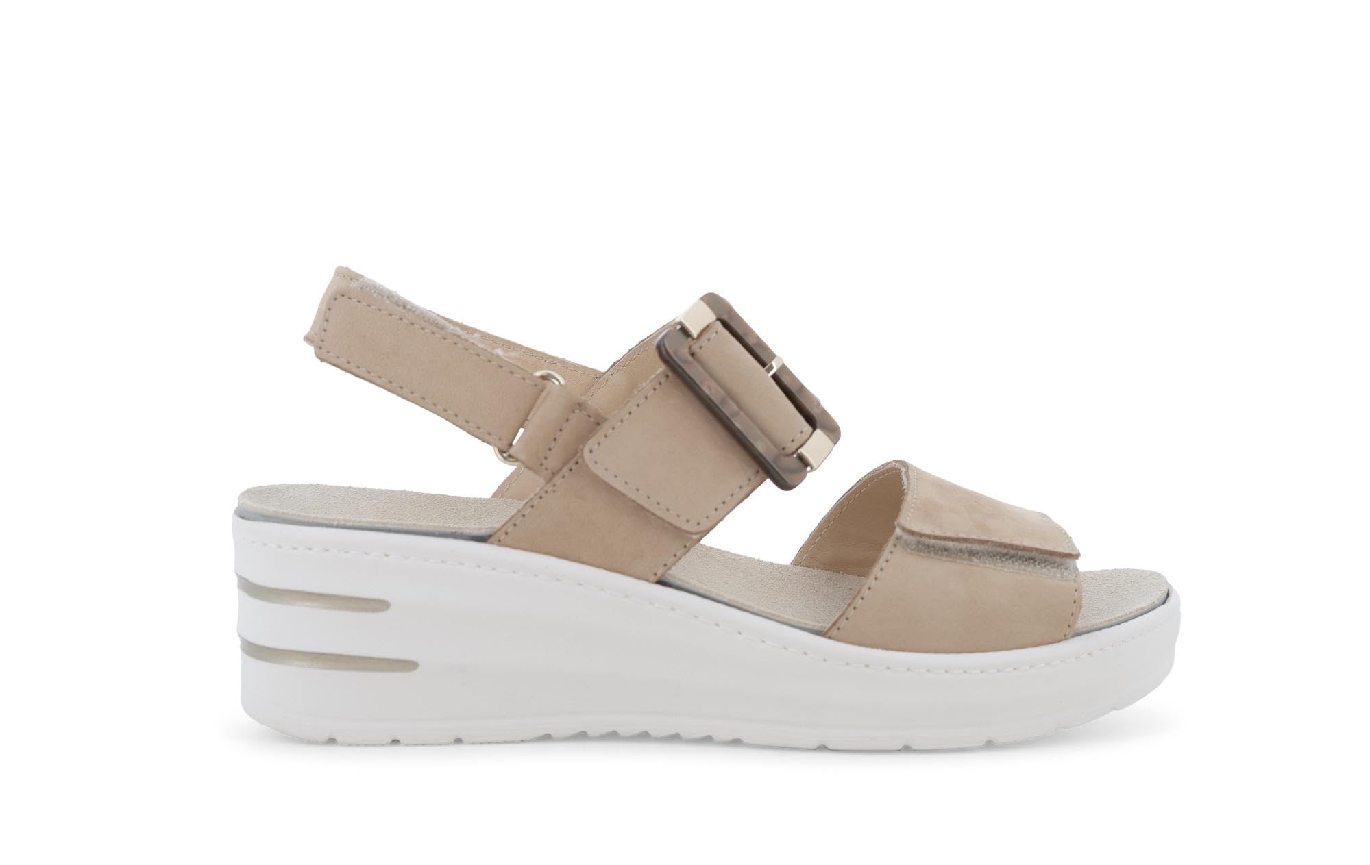 Sandalia de plataforma cómoda Melluso beige de cuerda en 40 5