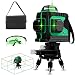 Produktbild Kreuzlinienlaser Grün 30M, 3 x 360 Professionel Laserpegel selbstausgleichende mit Grün Laserlichtbrille, Selbstnivellierungs Laser Level und IP54 Staub und Wasserschutz inkl (inklusive 2pcs Batterie)