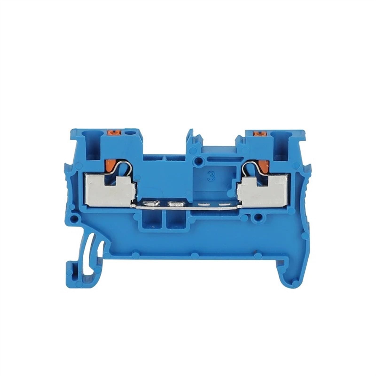 Morsettiera elettrica push-in PT-1.5, connettore filo su guida Din, spina for cavo a striscia passante a molla PT1.5, 1,5 mm (Color : Blue, Size : 10 Pcs)