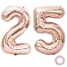 Produktbild Jurxy Luftballon Zahl 25 Rosegold Geburtstag Folienballon Helium Folie Pinke Luftballons für Geburtstag Jubiläum 40 Zoll - Riesenzahlen #25