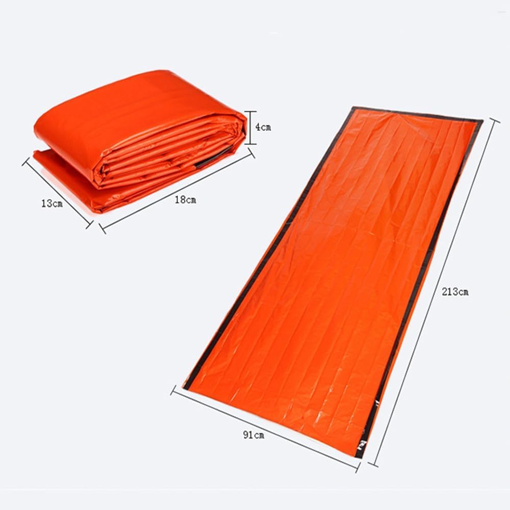 Sierra Madre Sac de couchage d'urgence, 213,4 x 91,4 cm, sac de couchage de survie d'urgence Sierra Madera, sac de couchage d'urgence, sac de couchage de bivouac imperméable et thermique pour camping,