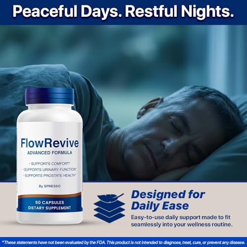 Image of (3 Pack) Flow Revive Prostate Capsules, Official FlowRevive Supplement Pills with Premium Ingredients, All Natural Advanced Formula for Maximum Strength & Overall Wellness (180 Capsules)