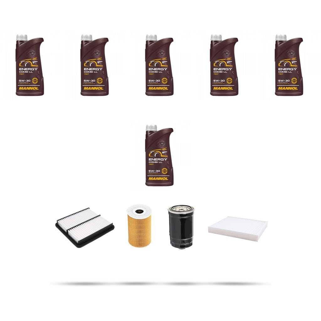 Kit tagliando 4 FILTRI e 6L OLIO M compatibile con Kia Sportage IV (QL) 1.7 crdi 85kw dal 2016