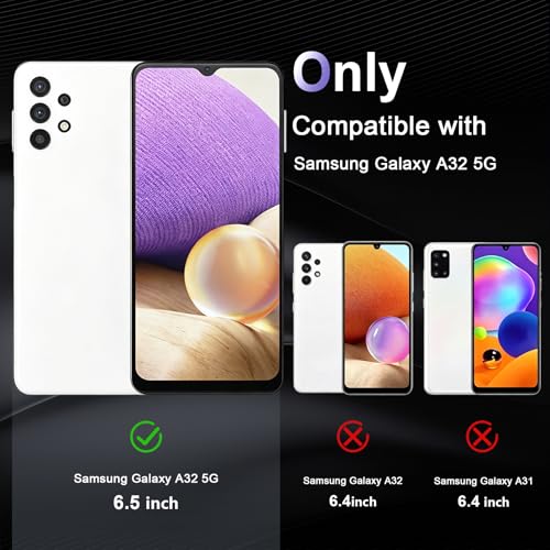 Image of Case for Samsung Galaxy A32 5G, Military Grade Drop Protection Phone Case, Yellowing Resistant, Anti-Scratch Hard PC Back, Shockproof Hard Ultra-Thin Protective Cover, Clear