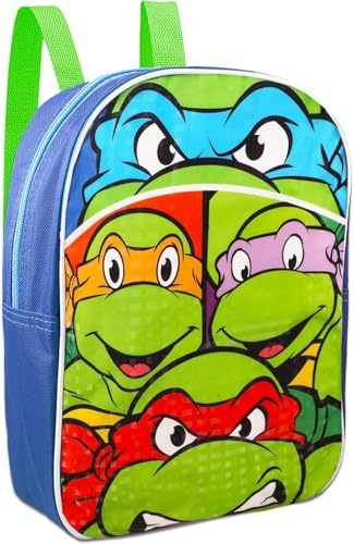 Fast Forward Teenage Mutant Ninja Turtles Mini Backpack for Boys, Girls Set - TMNT School Bag Bundle with 11" TMNT Backpack, Stickers, More | TMNT Backpack Preschool2