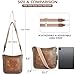 BOSTANTEN Crossbody Bags for Women Trendy Vegan Leather Hobo Handbags Fashion Shoulder Purse with Adjustable Guitar Strap Deep Brown