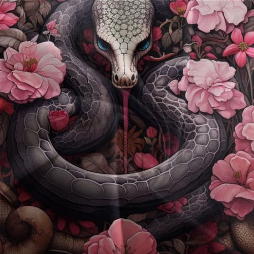Housse de couette serpent 3D lit double 220x240 imprimé animal - 8