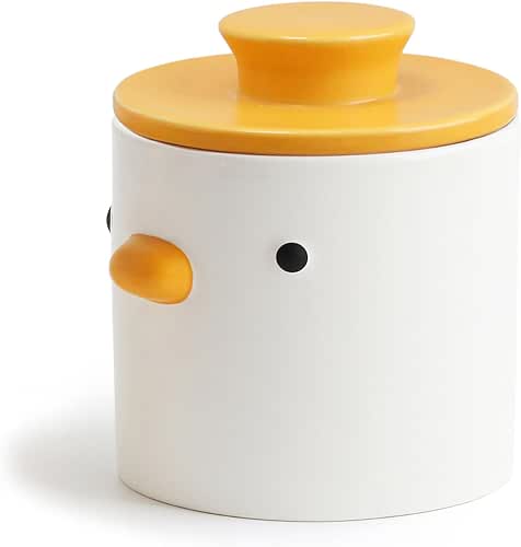PURROOM Cute Duck Butter Crock. 8 oz Ceramic Butter Dish