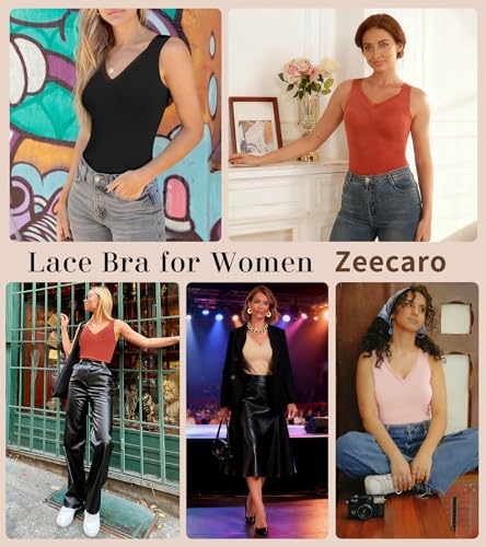 Zeecaro Women Sleeveless Thermal Tank Top Cold Weather Warm Camisole V Neck - image 6