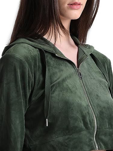Image of ONLY Women's Polyester Blend Hooded Neck Sweatshirt