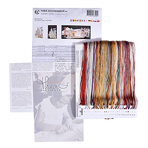 Image of Thea Gouverneur - Counted Cross Stitch Kit - America - Aida - 18 Count - Embroidery Kit for Adults - DMC Embroidery Threads and Other Cross Stitch Supplies Included - 544A