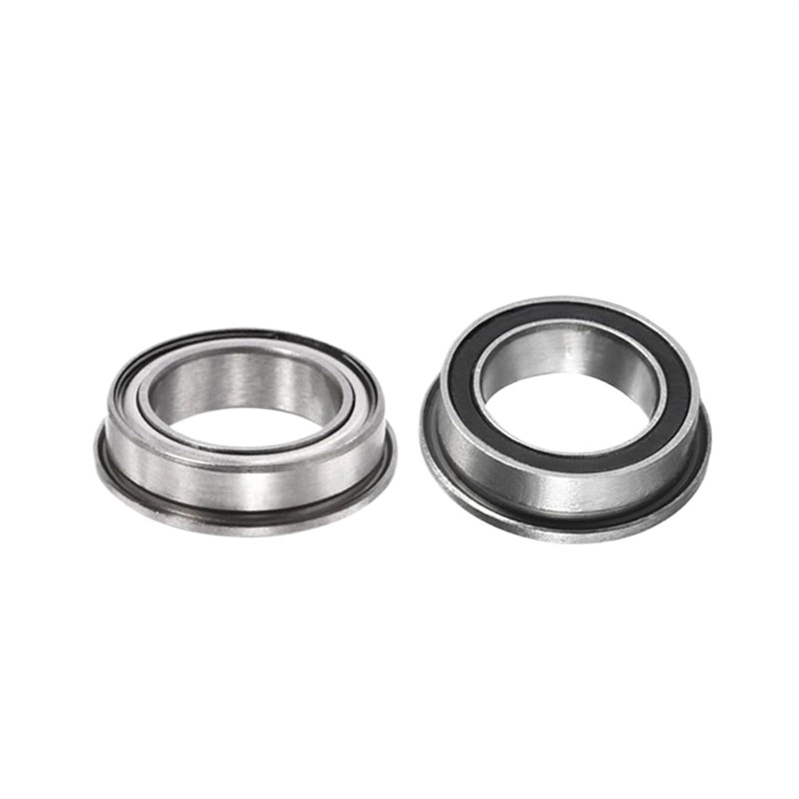 Bearing, F6902ZZ F6902-2RS Flange Bearing 10PCS 15x28x7mm ABEC-5 Double Shielded Deep Groove Flanged Ball Bearings 1Pcs Wear Resistance(F6902ZZ)