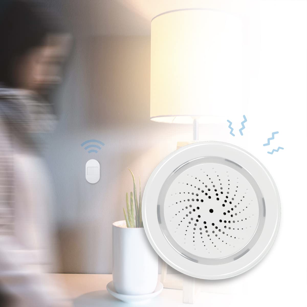 LogiLink SH0110 - Wi-Fi Smart Home Alarmsirene (90db), über App steuerbar, IP20, Tuya kompatibel, unterstützt Amazon Alexa und Google Home
