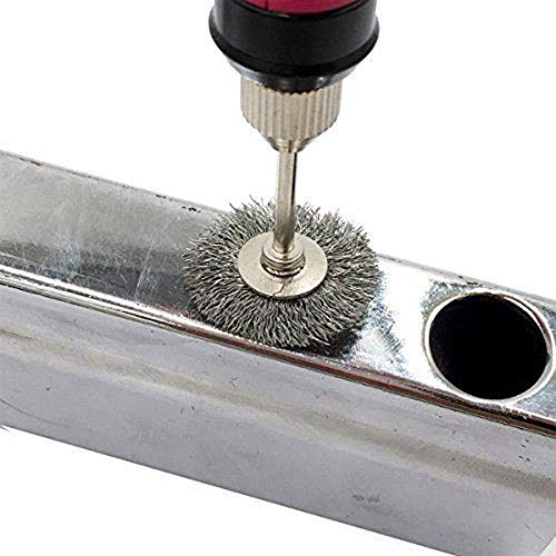 Set di 10 spazzole rotanti in filo di acciaio