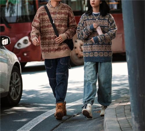 Grandpa Sweater Knit Sweater Vintage Sweater Striped Sweater Y2k Sweater Grunge Fall Sweater Pullover3