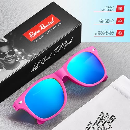 Image of Retro Rewind Kids Sunglasses for Boys Girls Age 3-12 - Shatterproof UV400 Toddler Children Sun Glasses