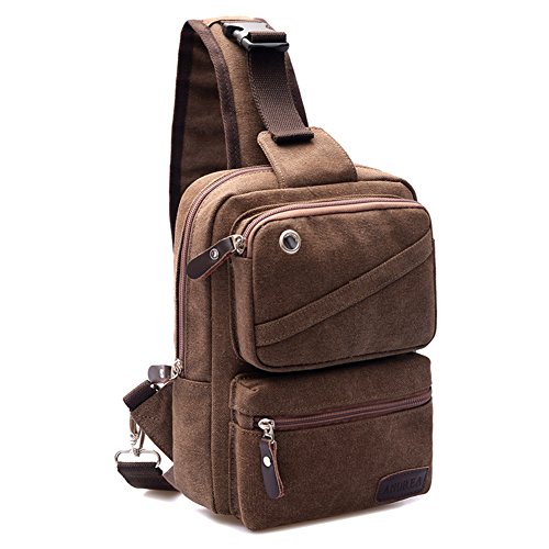 Sac à dos en toile multiposition avec sac de voyage et messenger bag A