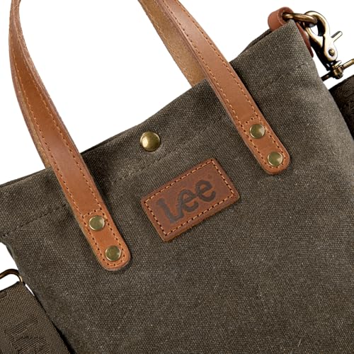 Image of Montana West x Lee Tote Bag for Women Waxed Canvas Top Handle Handbags with Leather Handle and Strap