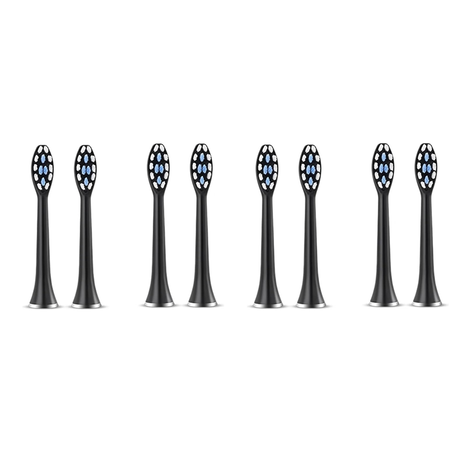 Compatible con cabezales de cepillo SUBORT,S7, accesorios de cepillo de dientes eléctrico supersónico, cabezales de repuesto for cepillo de dientes(8 black brush head)