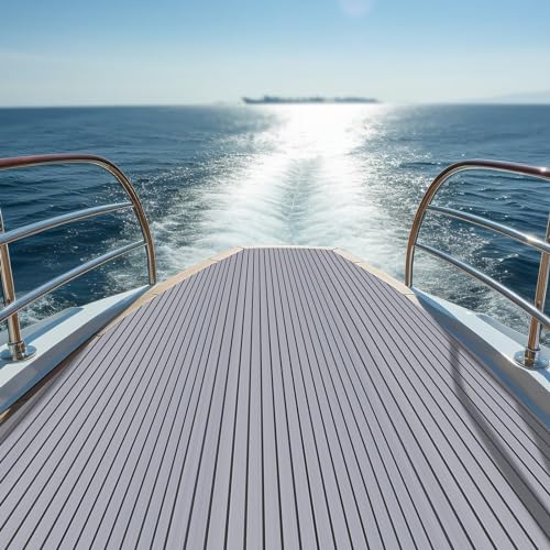 BIRJXVTO Schaum Boot Decksbelag, Eva Teak Bodenbelag Schaum Deckbeschläge Matte Schaum Boot Yacht Boden rutschfest Matte Teppich,Grau,240X120CM