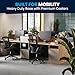 Flash Furniture Kelista Mid-Back Swivel Office Chair with Adjustable Seat Height, Ergonomic Mesh Desk Chair with Flip-Up Armrests, Black