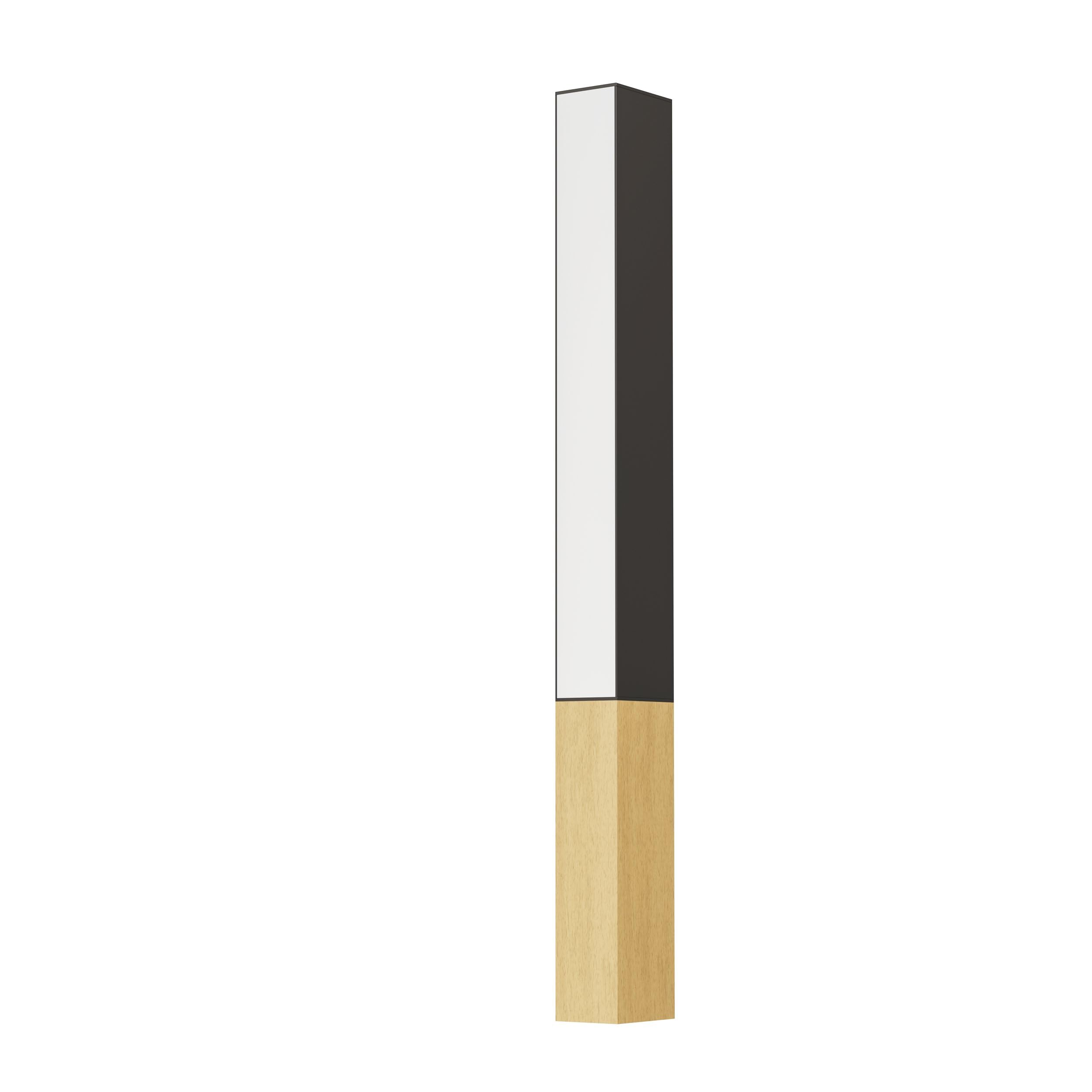 EGLO LED Wandlampe Tudons, Wandleuchte für innen, minimalistische Wand-Flurlampe aus Metall in Schwarz und Holz in Natur, warmweiß