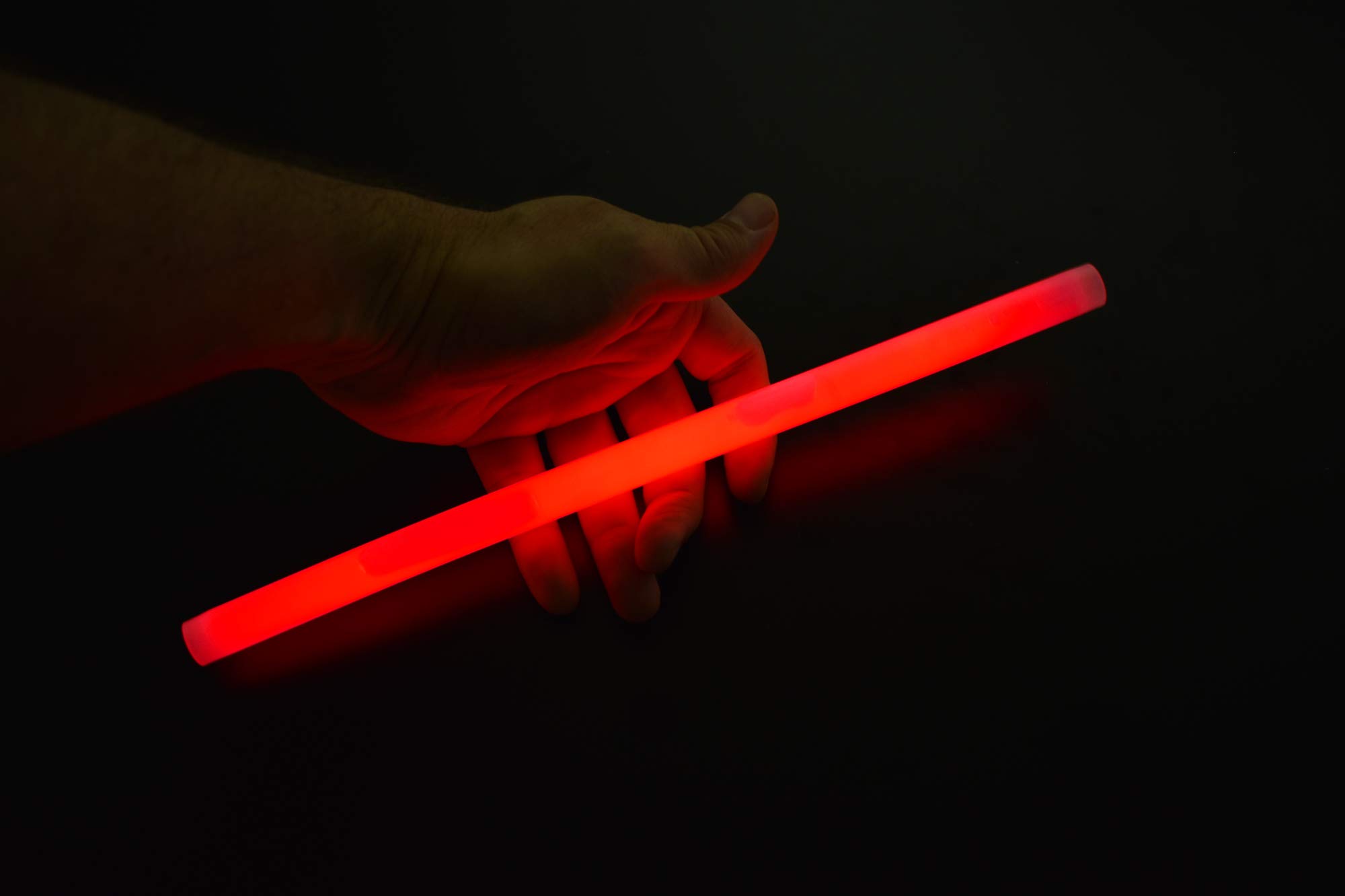 DirectGlow Red Bulk Glow in the Dark 10ct 12 inch Jumbo Glow Sticks for Glow Party Birthday Festivals Wedding Camping