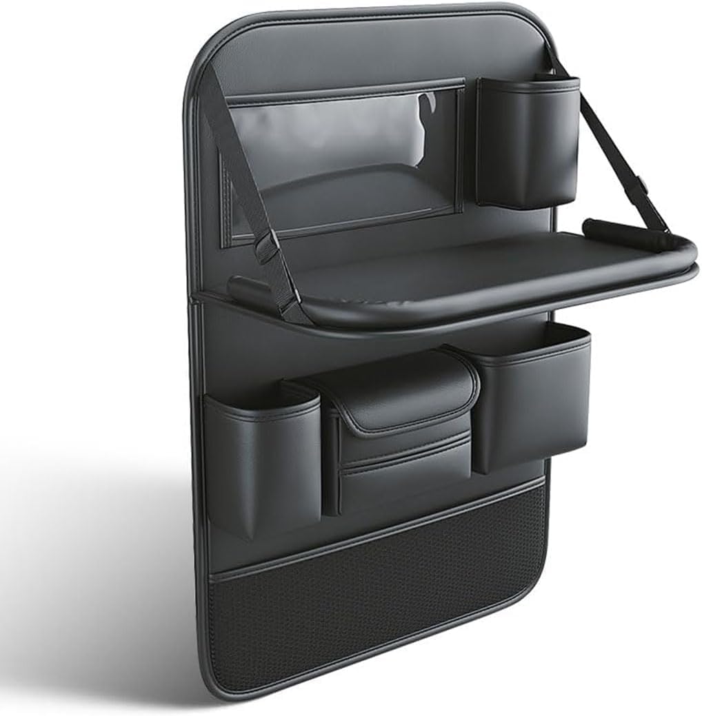 Auto Rückenlehnentasche Für Leapmotor T03 2024-2027, Autoorganisator Rücksitz Organizer Klapptisch Tablett Auto Rücksitzschoner Autotasche