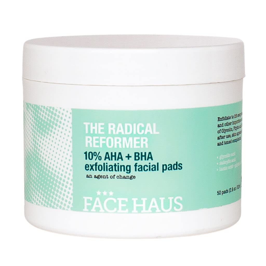 Face Haus The Radical Reformer Exfoliating Resurfacing Pads – 10% AHA & BHA