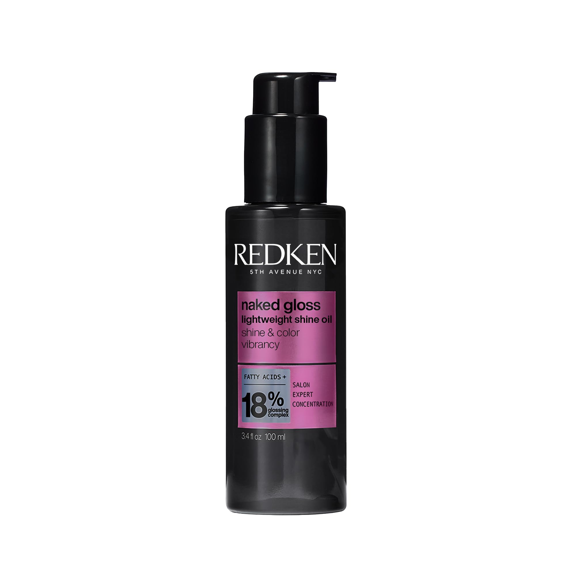 Redken Aceite Ultra-Ligero Naked Gloss Brillo Efecto Espejo y Protección del Calor, Brillo, Hidratación e Intensidad del Color, Protector Térmico Para Todo Tipo de Cabello, Acidic Color Gloss, 100 ml