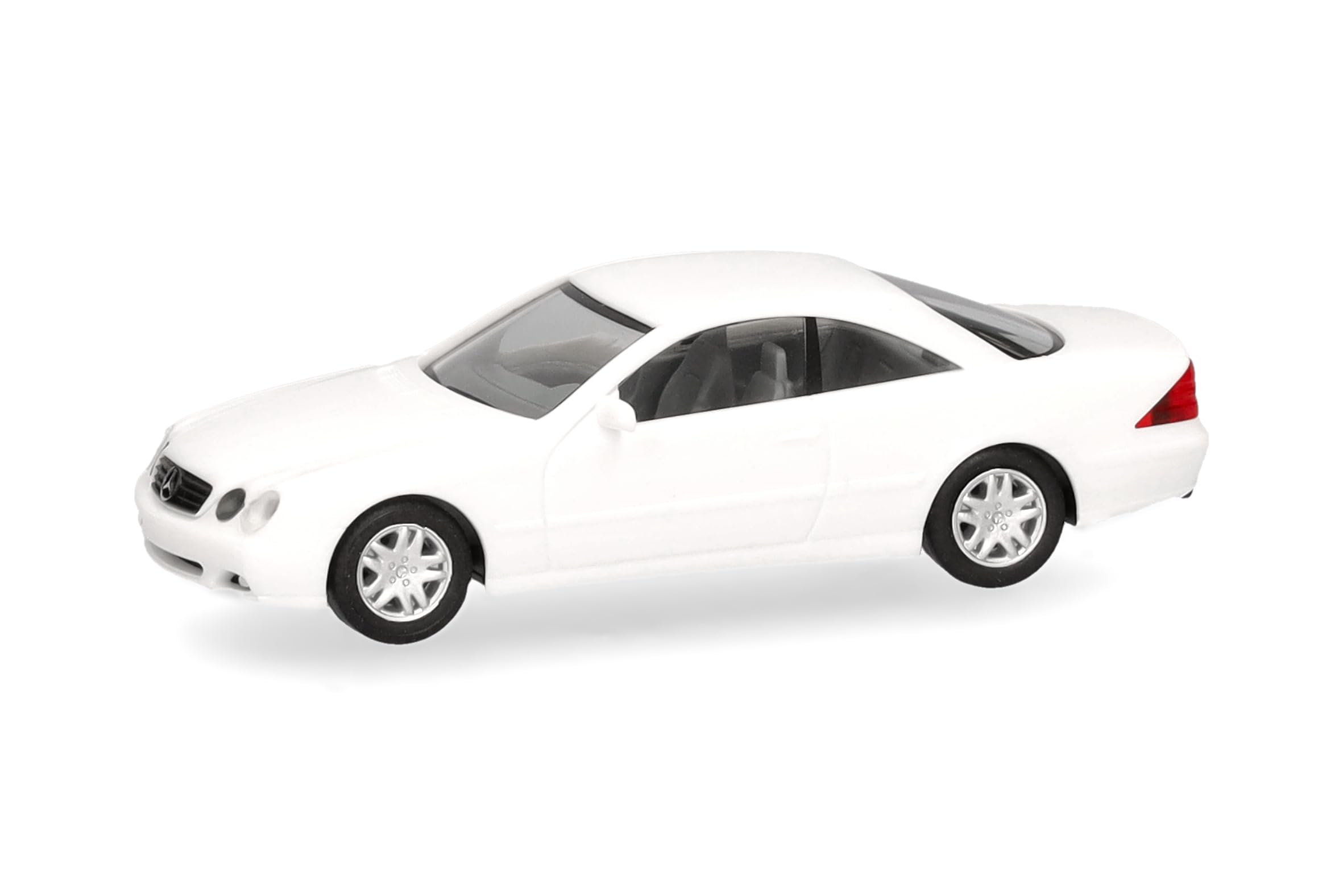 Herpa car model Mercedes-Benz CL Coupé, on a scale of 1:87, plastic miniature, made in Germany, model building, collectors edition, Linea Bianco