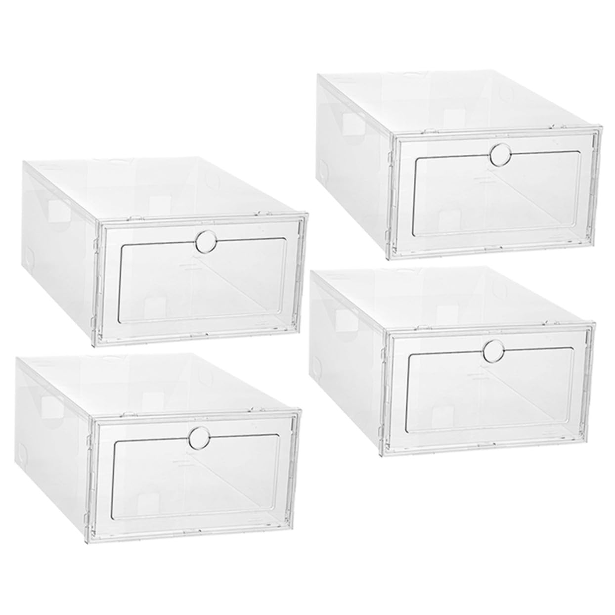 Boîtes de rangement transparentes pour chaussures sport Gadpiparty x4 en PP