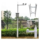 Generisch Kameraüberwachungsmast, 3 m hoher, verzinkter Stahl-Kamerahalterungspfosten mit Bodensockel, 40 cm Blitzableiter, 2-6 m Verstellbarer, weißer Sicherheitskameraständer (H-300 cm / 9,8 Fuß)