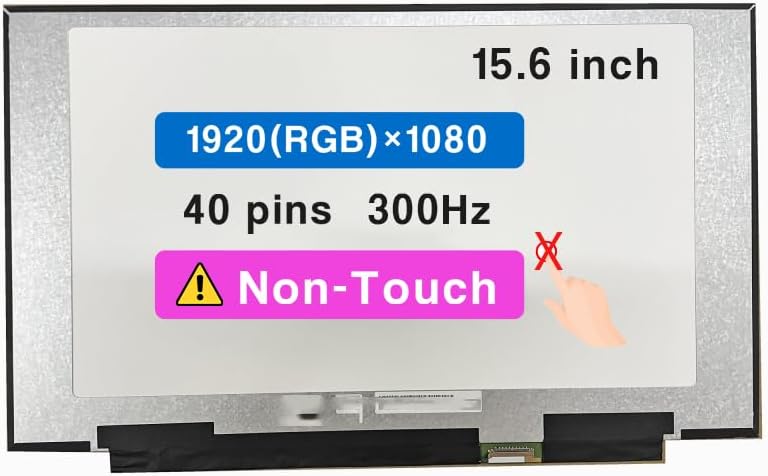 15.6" LCD New Screen Replacement for ASUS rog Strix G513QE-ES76 FHD 1920 * 1080 300HZ Non-Touch Display Panel (Narrow 40pins)
