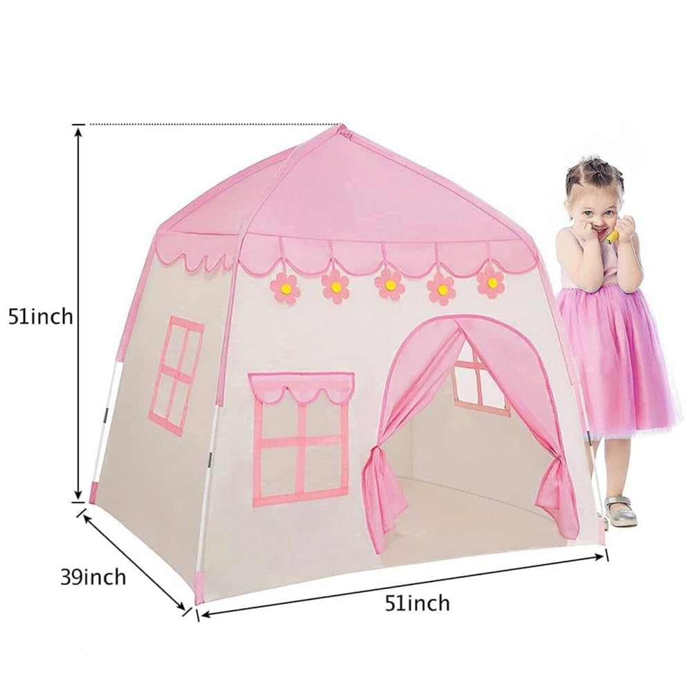 da Gioco per Interni Ed Esterni, da Principessa per Ragazze, Regalo per Bambini, per Bambini di Dimensioni, Facile da Installare, Facile da Usare, Rosa