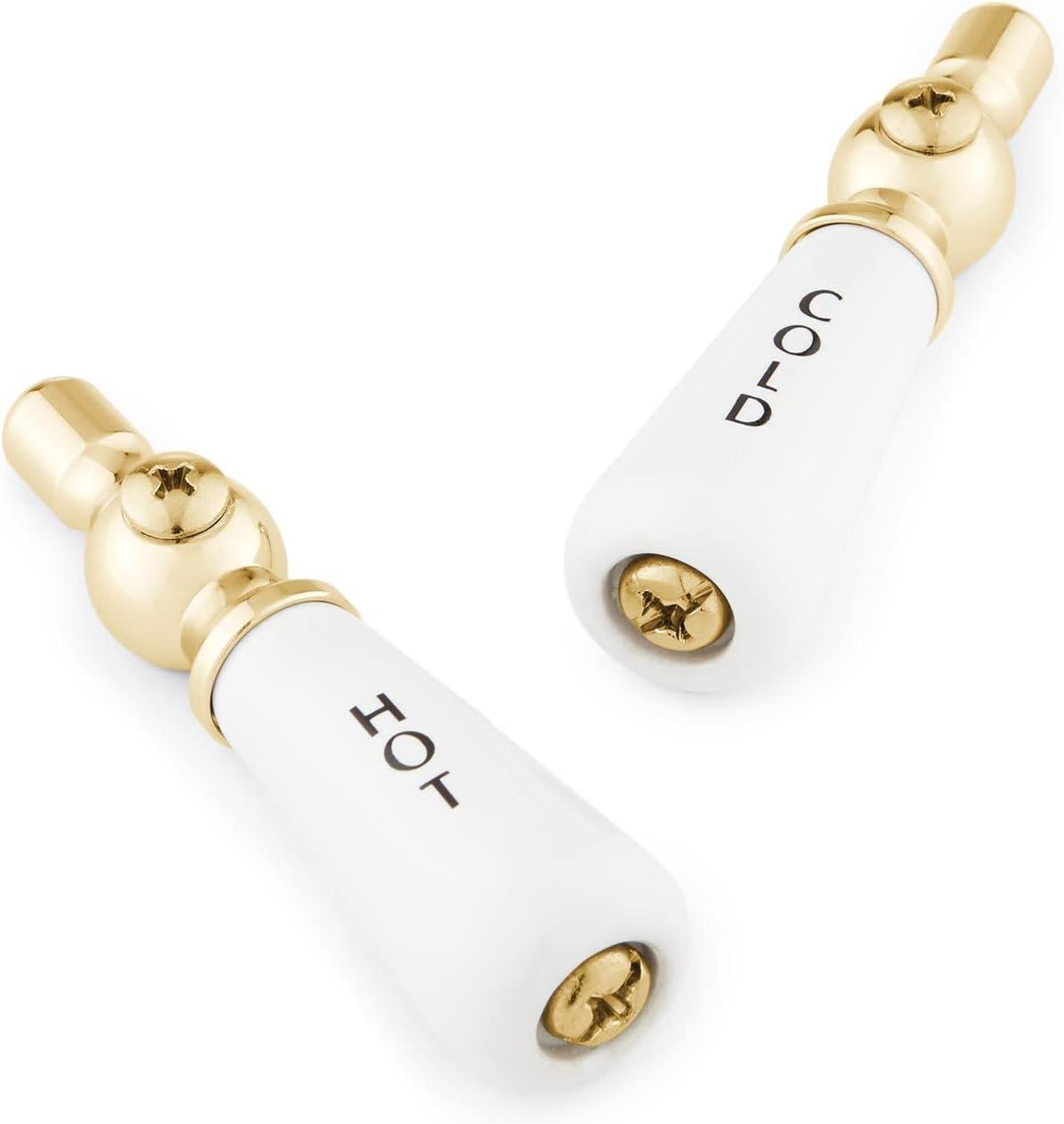 Signature Hardware 329509 Small Porcelain Lever Handles - Pair of 2