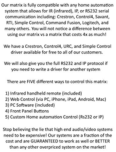 16X16 Hdbaset Hdmi 4K 60Hz Modular Matrix Switcher With16 Receivers (Cat5E Or Cat6) Hdmi Hdcp2.2 Hdtv Routing Spdif Audio Control4 Savant Home Automation Hot Swappable Vga Microphone Card #TOP6