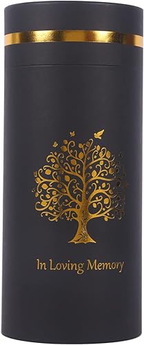 Miniatura 8 de Urna pequeña de dispersión ecológica del árbol de la vida de 50 libras, tubo de dispersión biodegradable para cenizas, urna de cremación