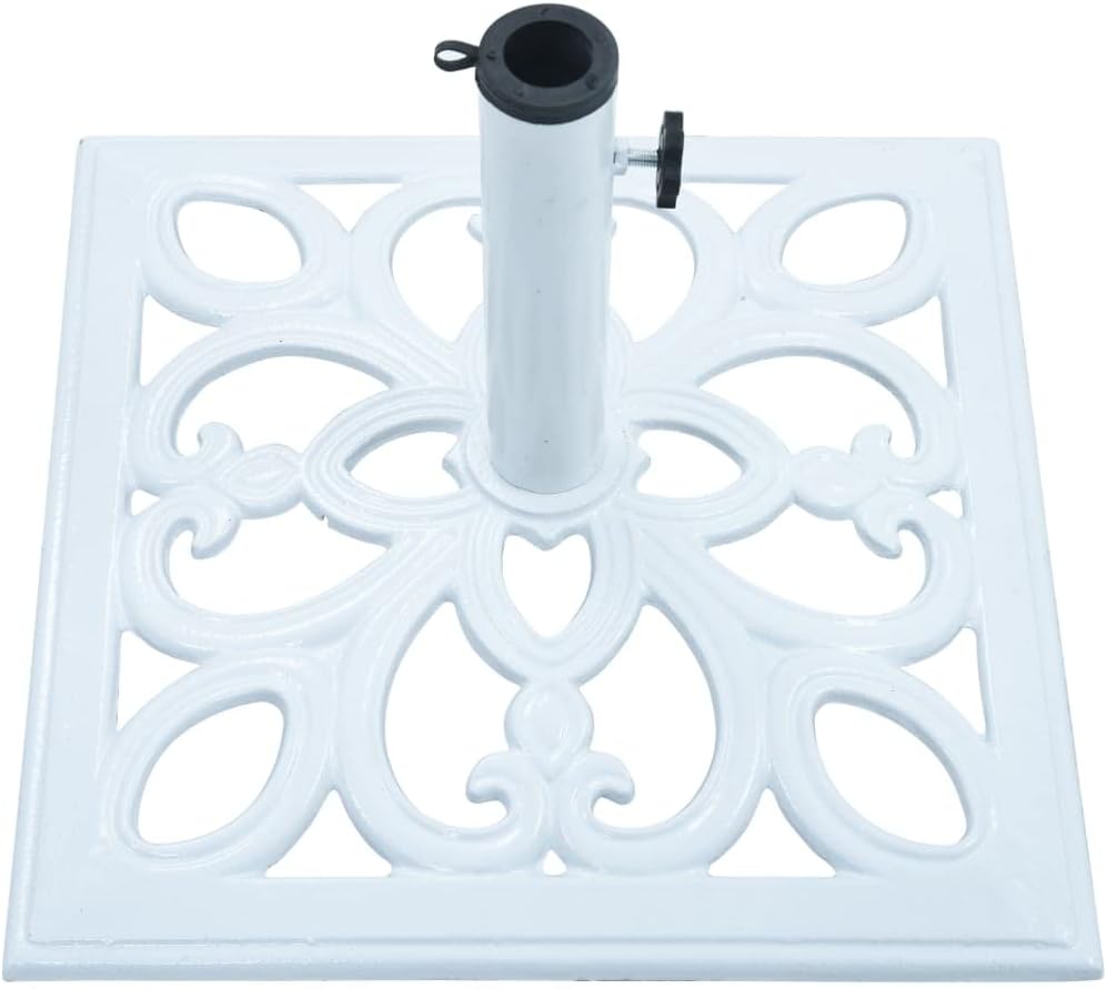 vidaXL Durable Cast Iron Umbrella Base in White