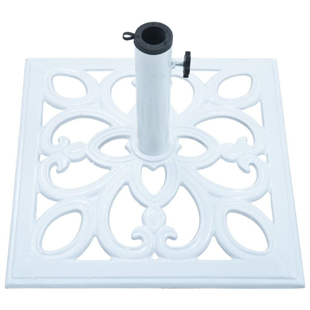 vidaXL Base per ombrellone, 12 kg, 49 cm, Colore: Bianco