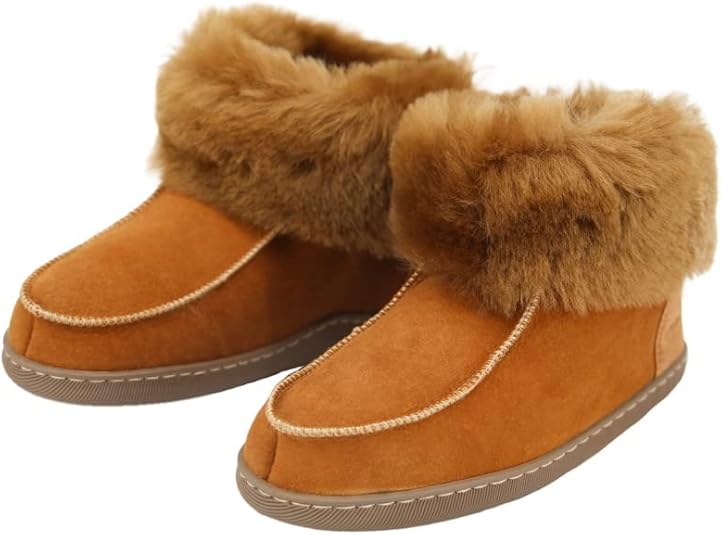 Hollert Lamsvacht pantoffels voor dames, mocassin EWA pantoffels van