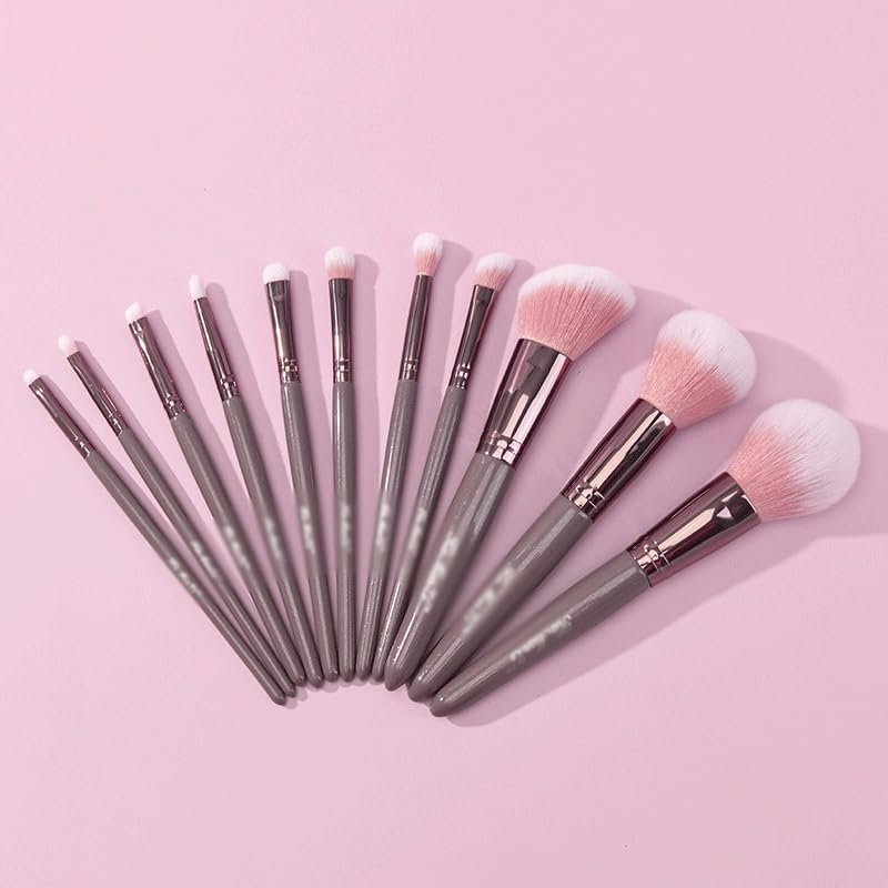 Juego de 11 brochas de maquillaje completo para aplicar polvos y sombras en tu rutina diaria 5