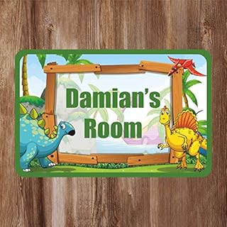 Dinosaur Door Sign Personalised For You - Any Name! Door Plaque,Girls/Boys,Nursery,Decor,Kids Room,Animals