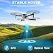 GPS Drone with Camera for Adults, 2K HD GPS Drones with Auto Return, Follow Me, Circle Fly, Waypoint Fly, Optical Flow, Brushless Motor, Foldable 5G Transmission FPV Quadcopter